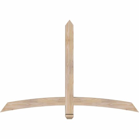 Ekena Millwork Bellingham Smooth Timber Gable Bracket, Douglas Fir, 60"W x 40"H x 3 1/2"D x 3 1/2"F, 16/12 Pitch GBW060X40X0404BEL00SDF